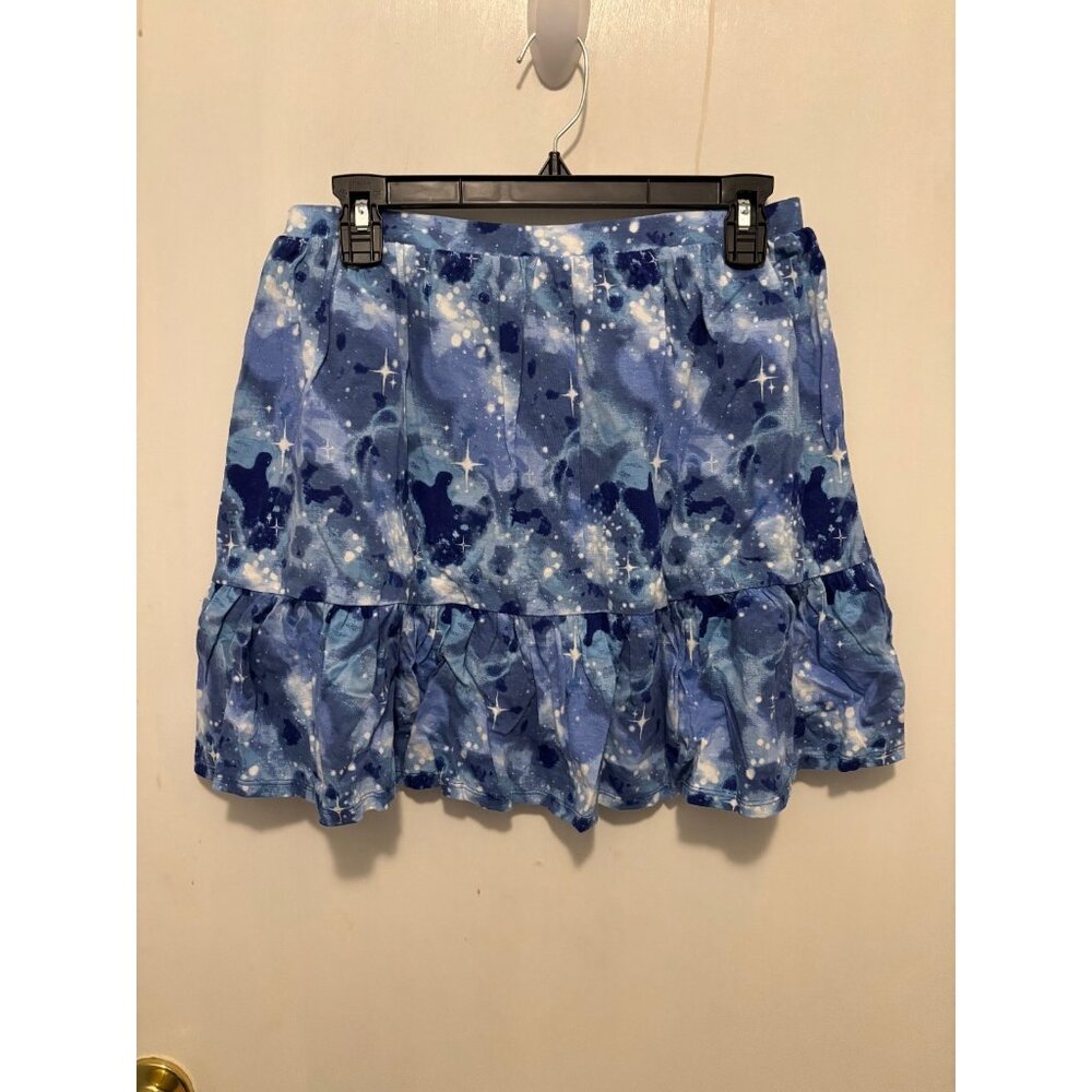 NEW Lands End Girls XL 14-16 Moonstone Blue Fit & Flare Elastic Waist Skort